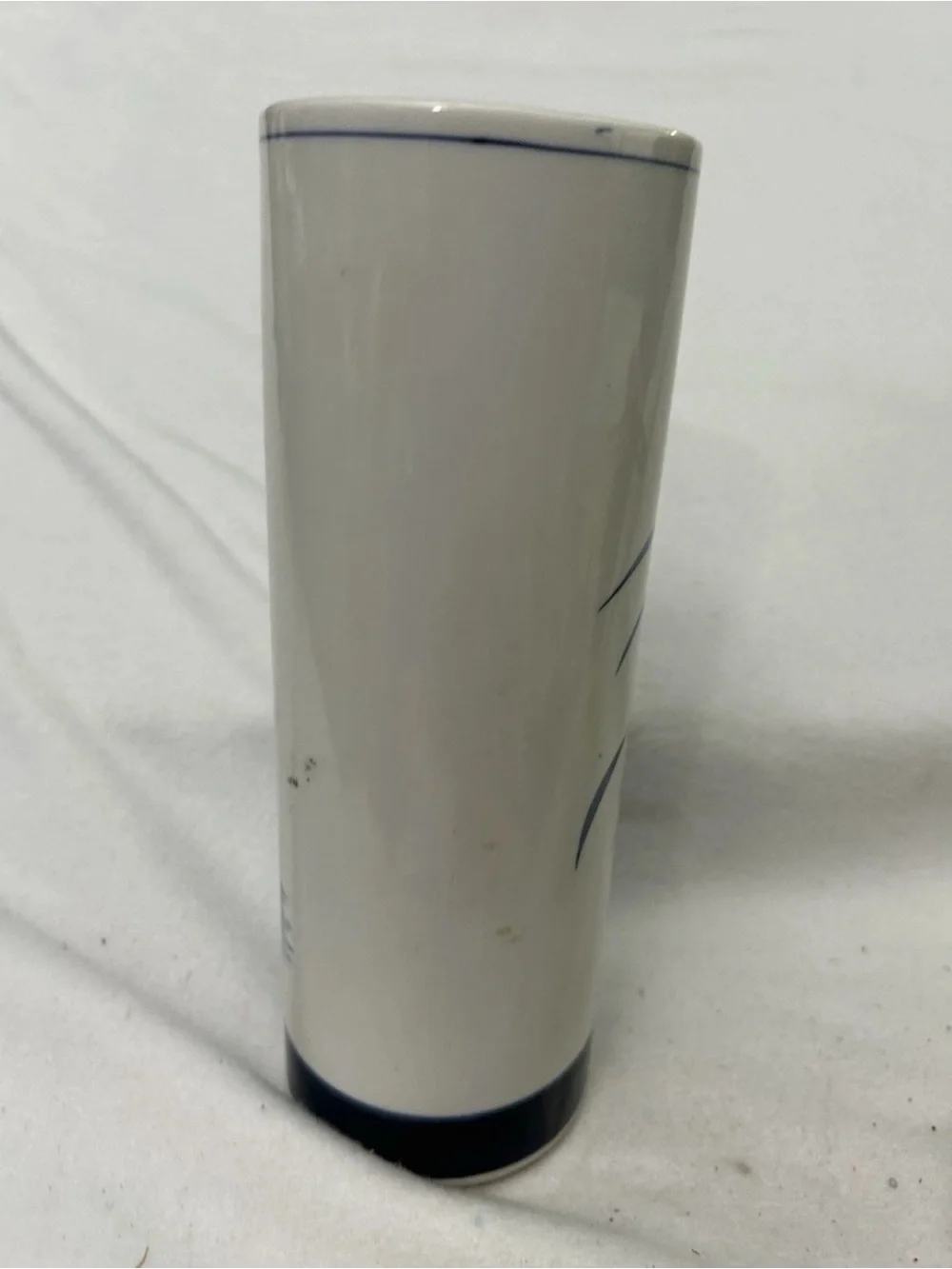 Andrea By Sadek Blue and White Floral Porcelain Vase